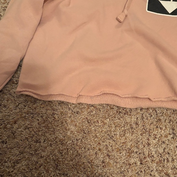 M22 Women's Tan Cropped Hoodie - Picture 4 of 7